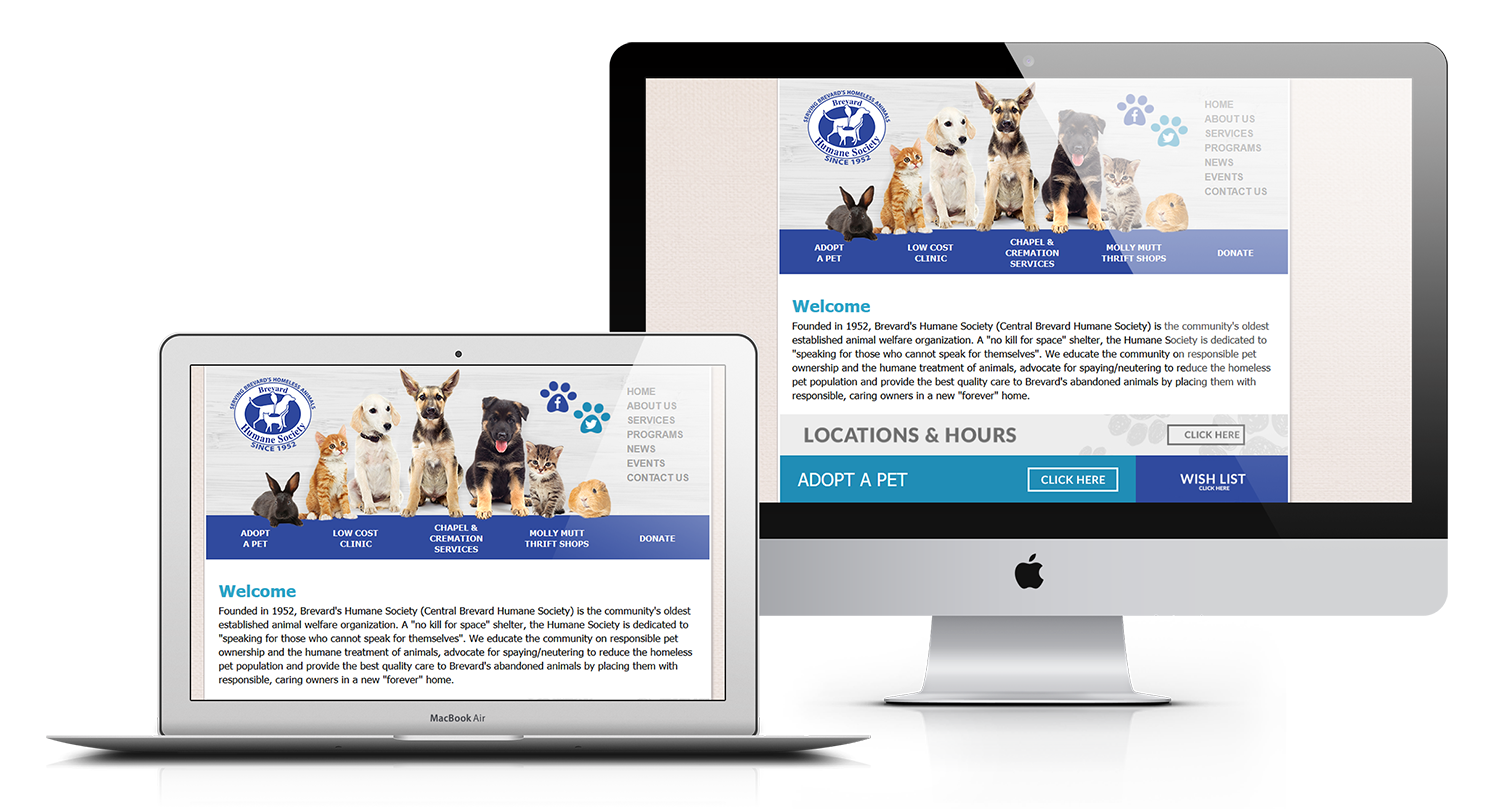 Web Design - Brevard Humane Society