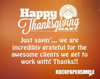 We are thankful on Thanksgiving!