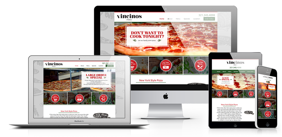 Web Design - Vincinos Pizza