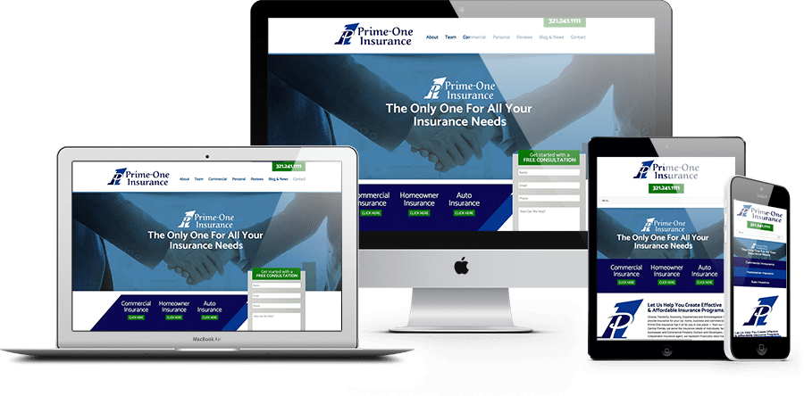 Web Design - Prime-One Insurance