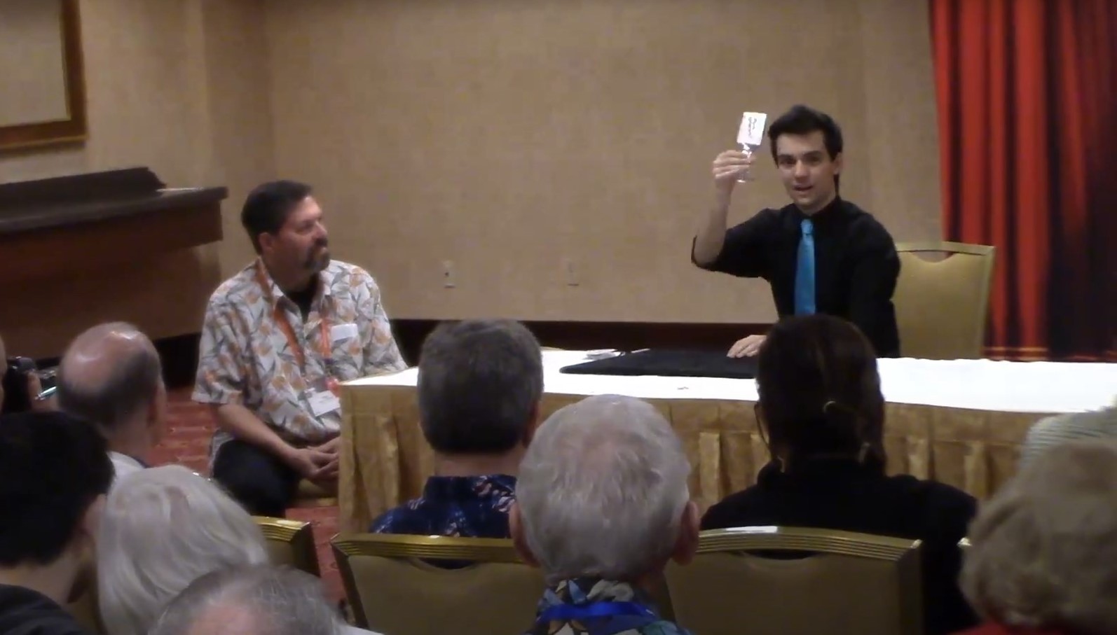 Christopher Quintero doing magic tricks