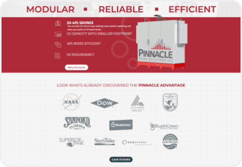 Pinnacle Ozone Website website screen shot 1