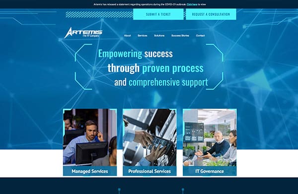 2021 Silver Addy – Artemis IT Website (Space Coast AAF)