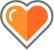 RPS Culture category icon of a two tone orange heart
