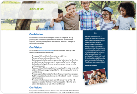 Brevard Family Cares Websites screen shot 4