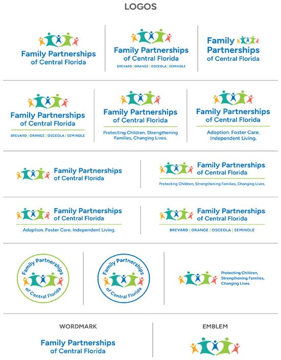 Visual Identity for Family Partnerships of Central Florida - Logos