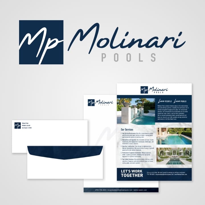 Molinari Pools Branding Examples