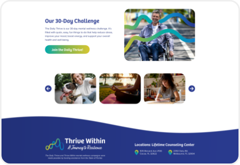 Thrive Within website still